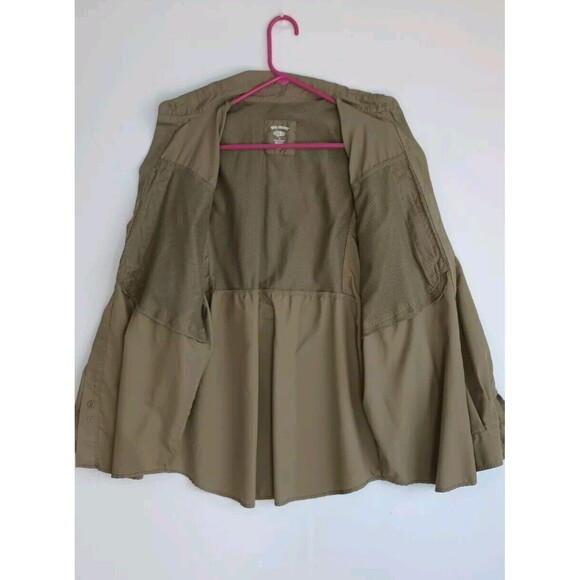 Reel Legends Men's Fishing Shirt Size Medium Button Up Long Sleeve Hunter Green - Picture 9 of 16